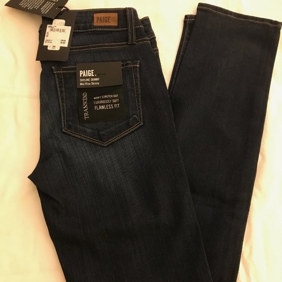 PAIGE Denim - NWT PAIGE Skyline Mid Rise Skinny Jeans Size 25